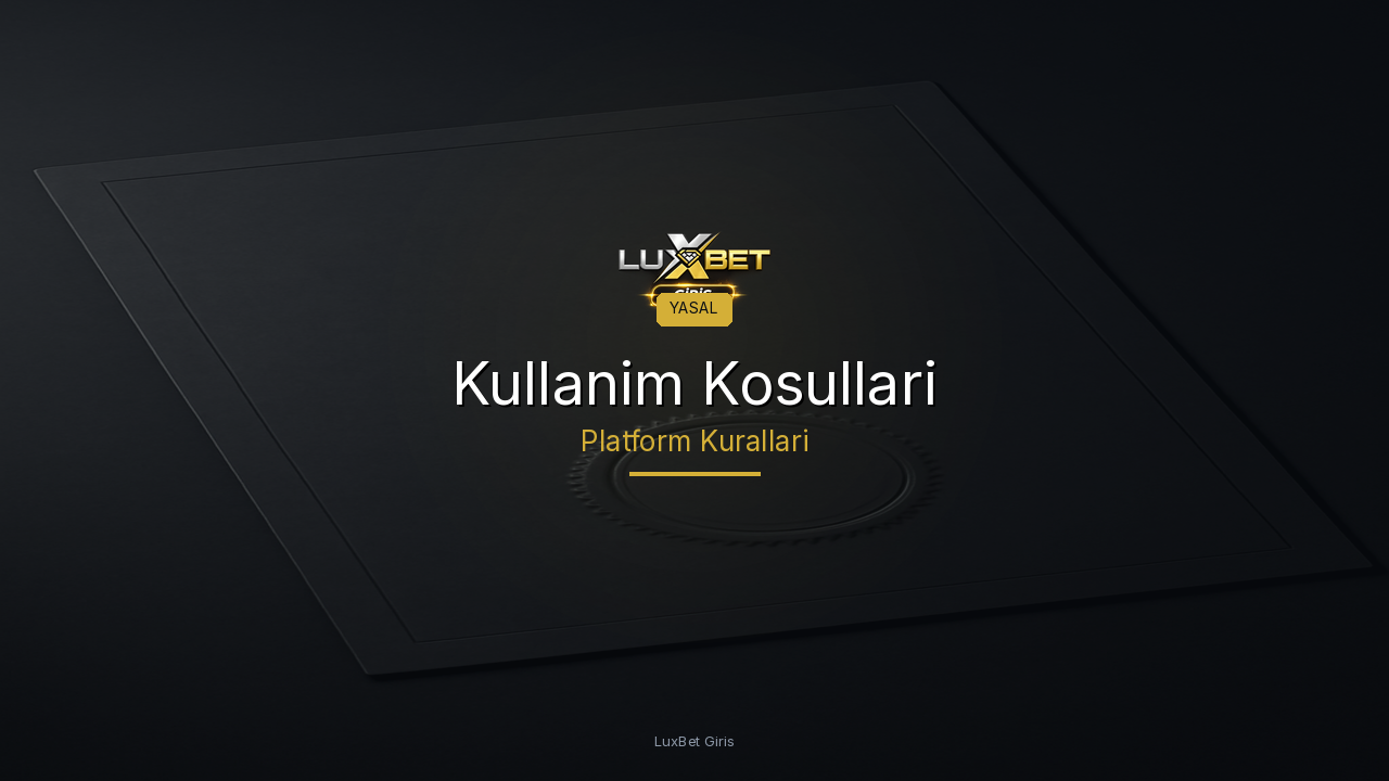 Kullanim Kosullari ve Sartlar